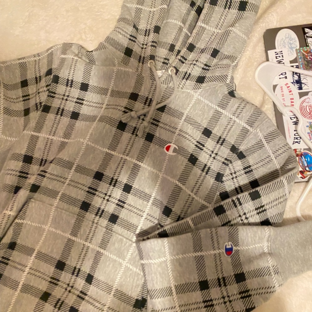 Plaid Champions Hoodie Medium